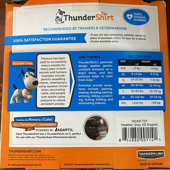 Thunder Shirt XS Grey - Picture 2 of 3
